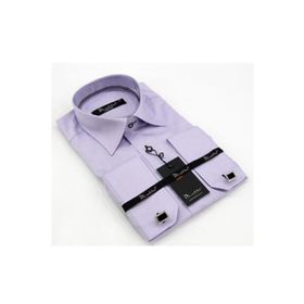 Dicotto Lila Micro Kumaş Kol Düğmeli Slim Fit Düz Renk Gömlek
