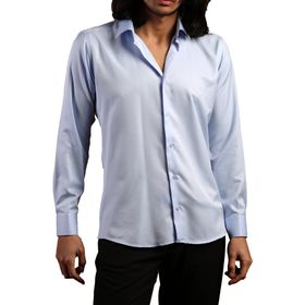 Dicotto Mavi Micro Kumaş Kol Düğmeli Slim Fit Düz Renk Gömlek