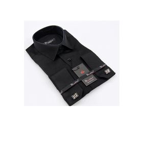 Dicotto Siyah Micro Kumaş Kol Düğmeli Slim Fit Erkek Gömlek
