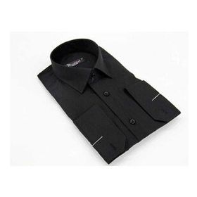 Dicotto Siyah Slim Fit Düz Renk Uzun Kol Erkek Gömlek
