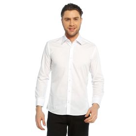 Dicotto Siyah Slim Fit Düz Renk Uzun Kol Erkek Gömlek
