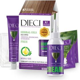 Dieci 10 Amonyaksız 6.7 Koyu Sarı Kakao Kit Saç Boyası