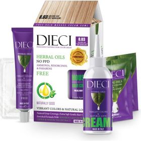 Dieci 10 Amonyaksız 8.03 Açık Dore Sarı Kit Saç Boyası