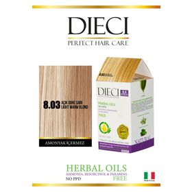 Dieci 10 Amonyaksız 8.03 Açık Dore Sarı Kit Saç Boyası