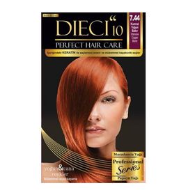 Dieci 10 Perfect Kit 7.44 Kumral Yoğun Bakır Saç Boyası