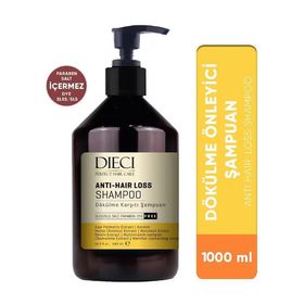 Dieci Anti Hair Loss 1000 ml Şampuan + Anti Hair Loss 500 ml Maske Dökülme Önleyici Bakım Seti