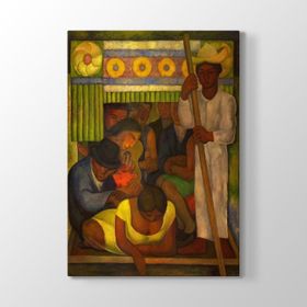 Diego Rivera - The Flowered Canoe Tablosu