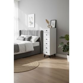 Dienni Simple 6 Çekmeceli 30x44x112 Beyaz Şifonyer