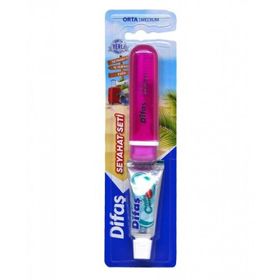 Difaş 50 ml Seyahat Fırçası ve Diş Macunu