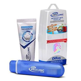 Difaş 715779 Proclinic Kutulu Set Koruyucu Hediyeli Seyahat Çanta Diş Macunu Fırça
