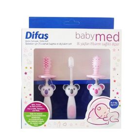 Difaş Babymed 3'lü Set Pembe Ekstra Yumuşak Diş Fırçası