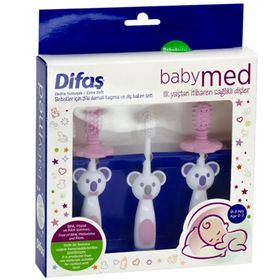 Difaş Babymed 3'lü Set Pembe Ekstra Yumuşak Diş Fırçası