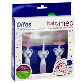 Difaş Babymed 3'lü Set Pembe Ekstra Yumuşak Diş Fırçası