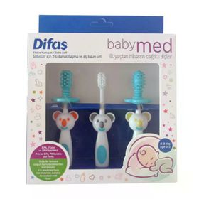 Difaş Babymed Mavi Damak Kaşıma ve Diş Bakım Seti
