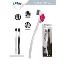 Difaş Black and White Yumuşak 2 Adet Diş Fırçası