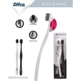 Difaş Black and White Yumuşak 2 Adet Diş Fırçası
