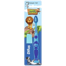 Difaş Sweet Animals Mavi Çocuk Diş Fırçası