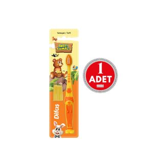 Difaş Sweet Animals Yumuşak Turuncu Diş Fırçası