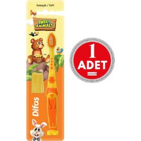 Difaş Sweet Animals Yumuşak Turuncu Diş Fırçası