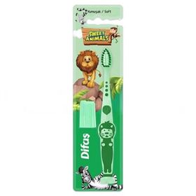 Difaş Sweet Animals Yumuşak Yeşil Diş Fırçası