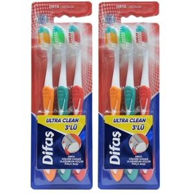 Difaş Ultra Clean 3'lü 2 Paket Diş Fırçası