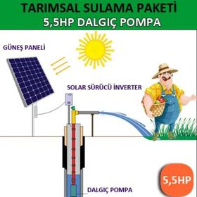 Diğer 5,5 HP Dalgıç Pompa Tarımsal Sulama Sistemi