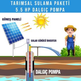 Diğer 5,5 HP Dalgıç Pompa Tarımsal Sulama Sistemi