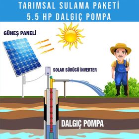 Diğer 5,5 HP Dalgıç Pompa Tarımsal Sulama Sistemi