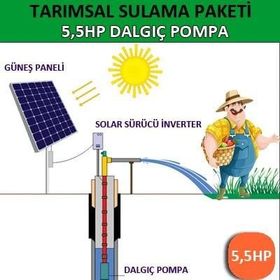 Diğer 5,5 HP Dalgıç Pompa Tarımsal Sulama Sistemi