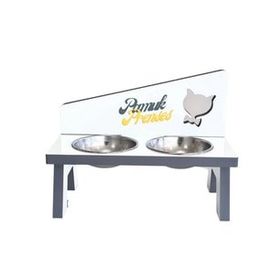 Diğer Gri Çelik Kaseli 2'li Kedi ve Köpek Mama ve Su Kabı