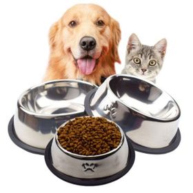 Diğer Paslanmaz Çelik Özel Evcil Hayvan 18 cm Kedi Köpek Mama Kabı