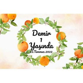 Digital Magnet Mandalina Temalı Doğum Günü Afiş
