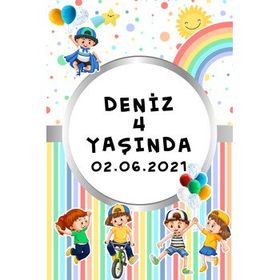 Digital Magnet Neşeli Çocuklar Temalı Doğum Günü Afiş