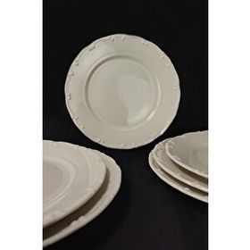 Digithome 25 cm Krem 6’lı Servis Tabağı