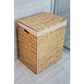 Digithome CL-11046 C1-1-121 Dikdörtgen Katlanabilir Hasır Bambu Kirli Çamaşır Sepeti