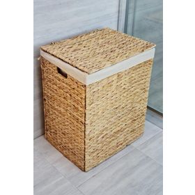 Digithome CL-11046 C1-1-121 Dikdörtgen Katlanabilir Hasır Bambu Kirli Çamaşır Sepeti