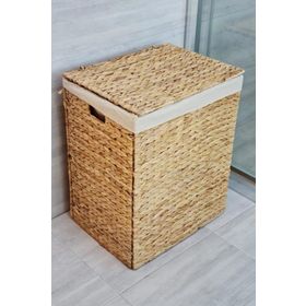 Digithome CL-11046 C1-1-121 Dikdörtgen Katlanabilir Hasır Bambu Kirli Çamaşır Sepeti