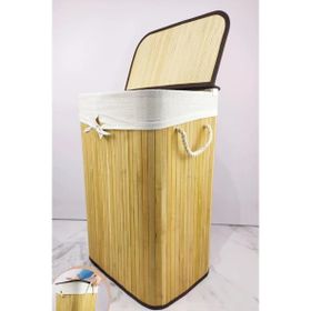 Digithome CL-6002-01 C1-1-121 Dikdörtgen Bambu Naturel Çamaşır Sepeti