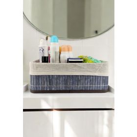 Digithome CL-6005-2 C1-1-121 Gri 33x23x12 cm Bambu Büyük Boy Organizer Çok Amaçlı Saklama Kutusu Düzenleyici