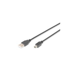Digitus AK-300108-018-S 1,8M USB 2.0-Mini USB Kablo
