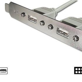 Digitus AK-300301-002-E IDC-2xUSB2.0 0.25m Çevirici
