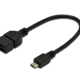 Digitus AK-300309-002-S 0.20 m Micro USB to USB 2.0 Erkek-Dişi AWG28 OTG USB 2.0 Kablo