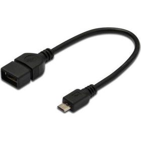Digitus AK-300309-002-S 0.20 m Micro USB to USB 2.0 Erkek-Dişi AWG28 OTG USB 2.0 Kablo