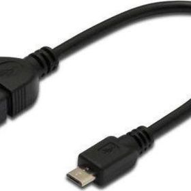 Digitus AK-300309-002-S 0.20 m Micro USB to USB 2.0 Erkek-Dişi AWG28 OTG USB 2.0 Kablo