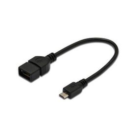 Digitus AK-300309-002-S 0.20 m Micro USB to USB 2.0 Erkek-Dişi AWG28 OTG USB 2.0 Kablo