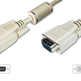 Digitus AK-310203-018-E 1.8 m VGA to VGA Erkek-Dişi AWG28 3Coax/7C Bej Görüntü Kablosu