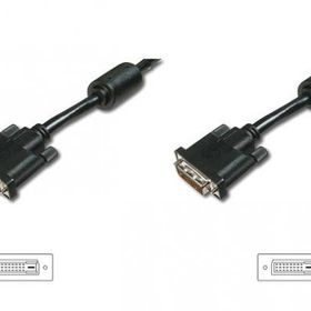 Digitus AK-320100-101-S 10 m DVI-D to DVI-D 24+1 Erkek-Erkek 2xFerrite AWG28 Görüntü Kablosu