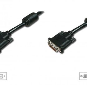 Digitus AK-320200-050-S 5 m DVI-D to DVI-D 24+1 Erkek-Dişi 2xFerrite AWG28 Zırhlı Görüntü Kablosu