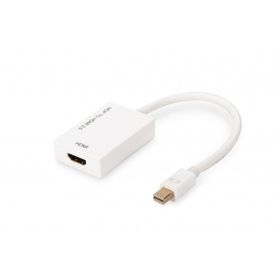 Digitus AK-340416-002-W Mini DISPLAY PORT to HDMI Erkek-Dişi 0.20Mt V2.0 Beyaz Dönüştrücü Adaptör