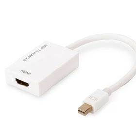 Digitus AK-340416-002-W Mini DISPLAY PORT to HDMI Erkek-Dişi 0.20Mt V2.0 Beyaz Dönüştrücü Adaptör